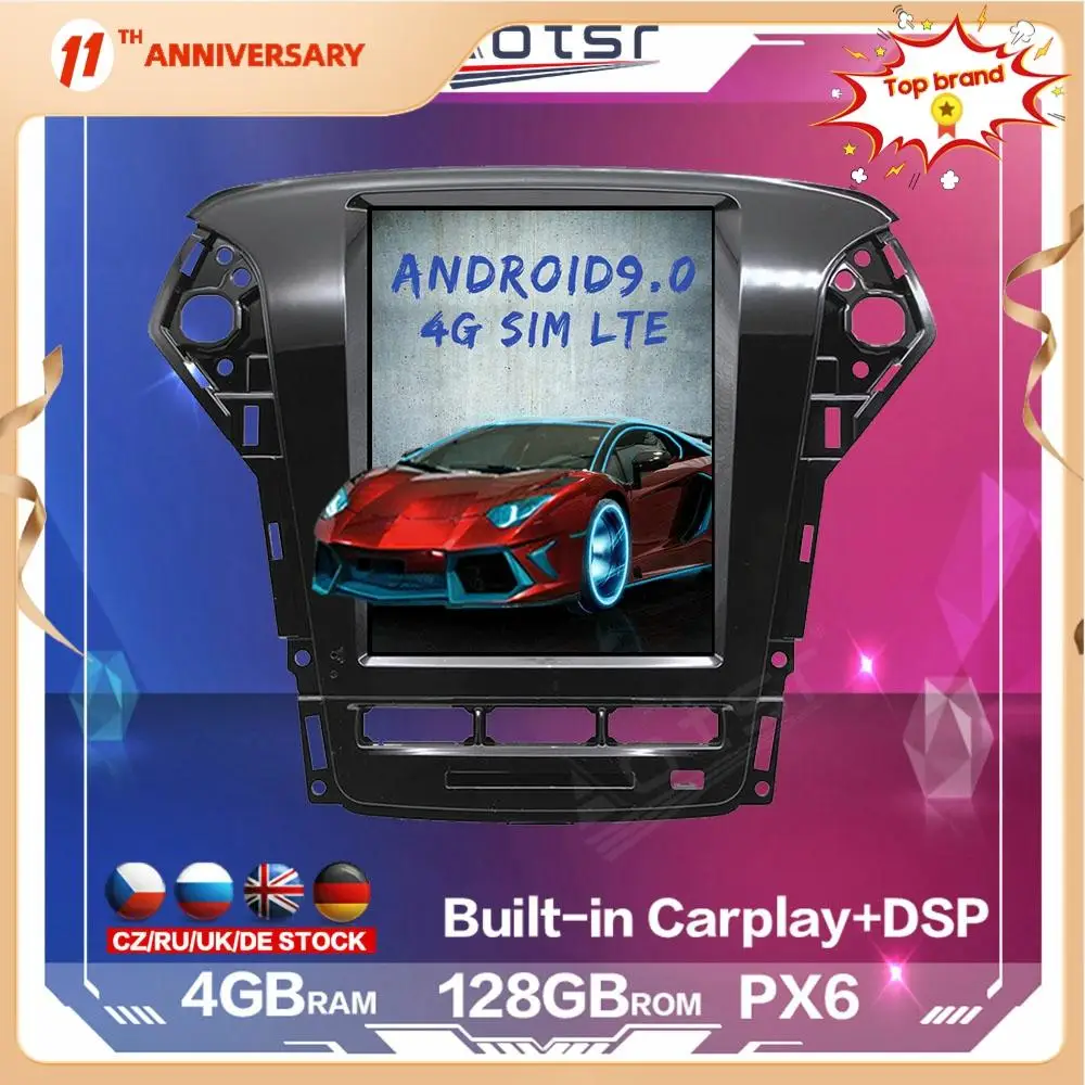 Автомобильный мультимедийный плеер, 128 ГБ, экран Tesla, Android, радио для Ford Mondeo Fusion MK4, 2011 дюймов, GPS-навигация, стерео, DSP, Carplay, 4G, SIM
Автомобильный мультимедийный плеер, 128 ГБ, экран Tesla, Android, радио для Ford Mondeo Fusion MK4, 2011 дюймов, GPS-навигация, стерео, DSP, Carplay, 4G, SIM