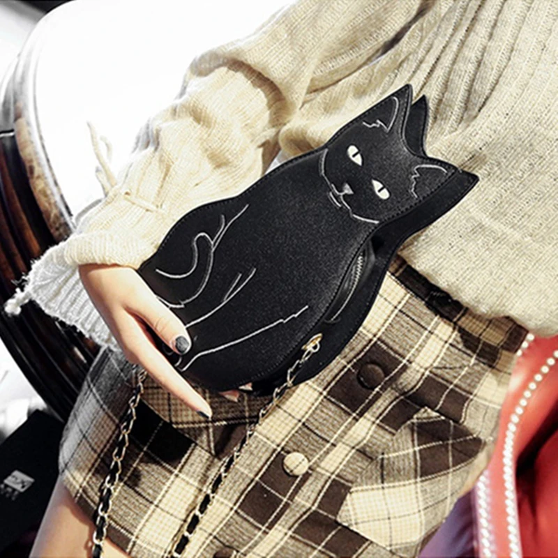 2020 New Female Luxury Small Black Shoulder Tote Bag with Chain Women Vintage Cross Body Bag Cute Cartoon Cat PU Leather Handbag
2020 New Female Luxury Small Black Shoulder Tote Bag with Chain Women Vintage Cross Body Bag Cute Cartoon Cat PU Leather Handbag