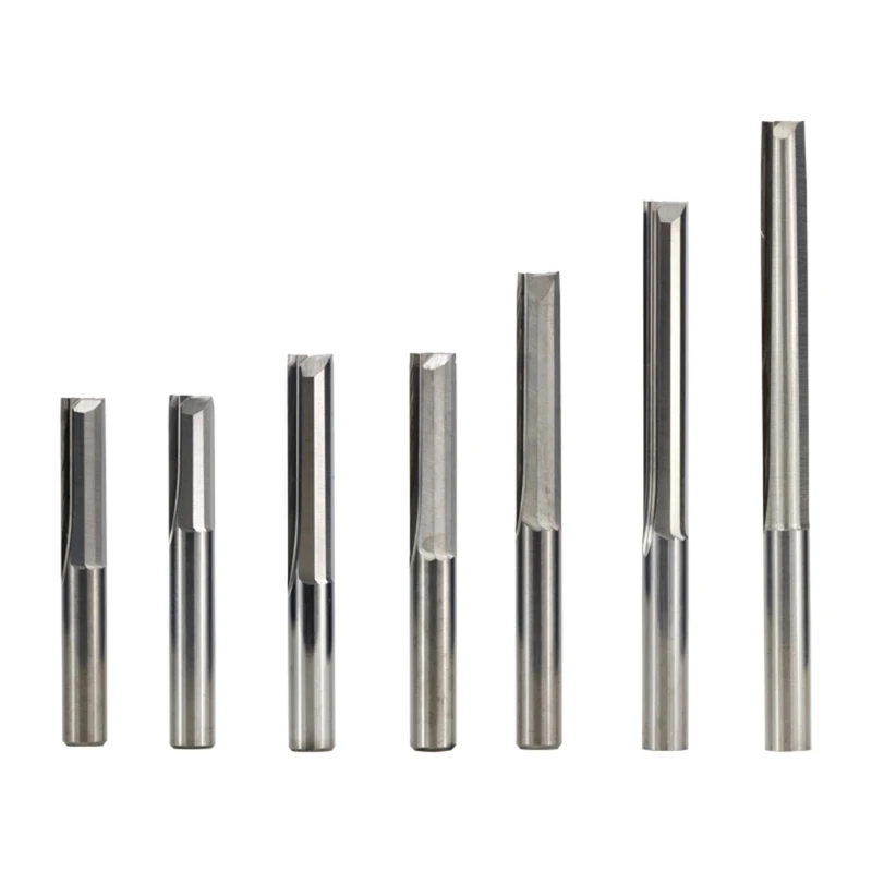 6mm Shank 2 Flute Straight End Mill Carbide CNC Router Bit Engraving Bit Straight Slot Milling Cutter Wood Tool
6mm Shank 2 Flute Straight End Mill Carbide CNC Router Bit Engraving Bit Straight Slot Milling Cutter Wood Tool