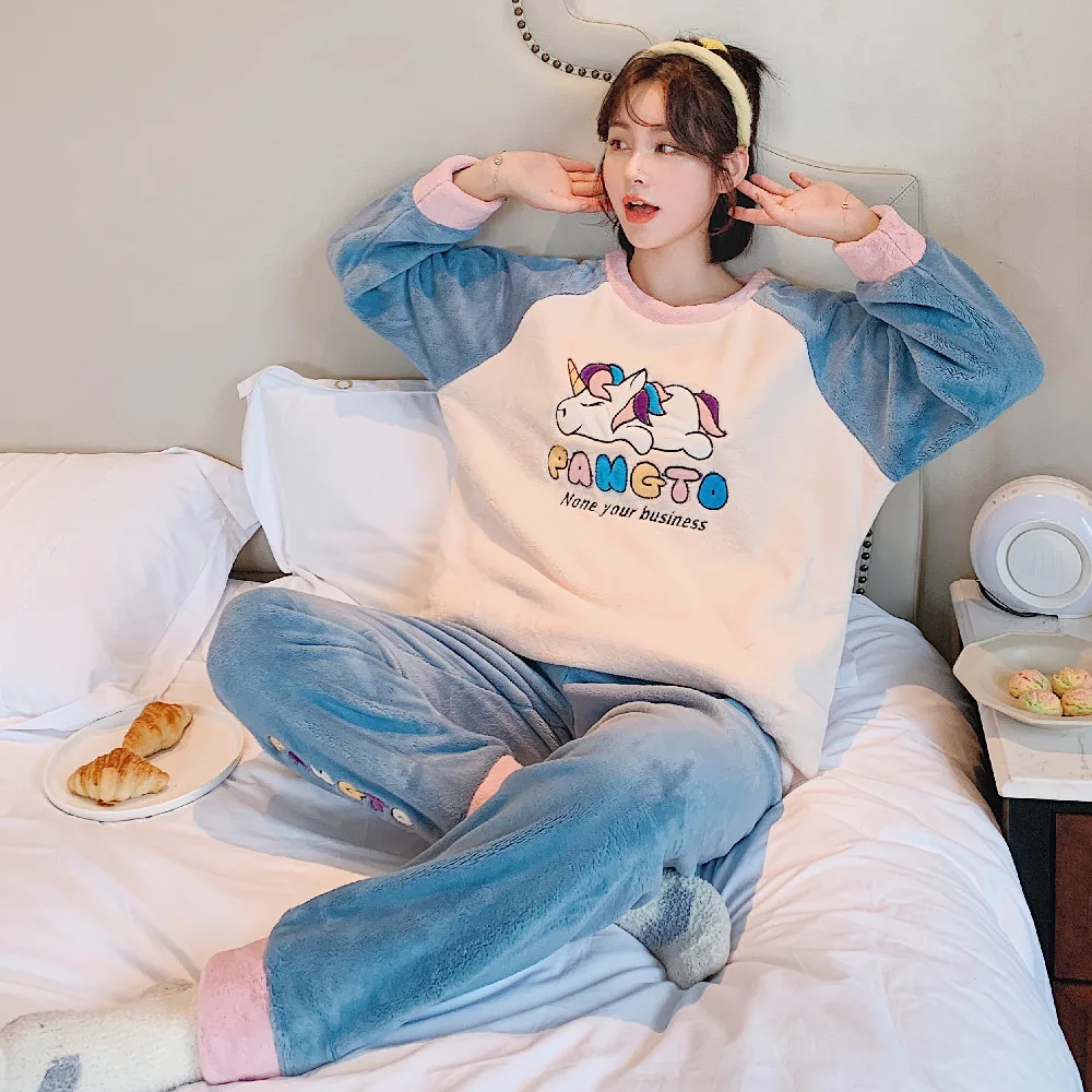 2061 Sleepy Unicorn Coral Fleece Pajamas Women Winter Thicken Plus Fleece Turtleneck Round Neck Fall Winter
2061 Sleepy Unicorn Coral Fleece Pajamas Women Winter Thicken Plus Fleece Turtleneck Round Neck Fall Winter