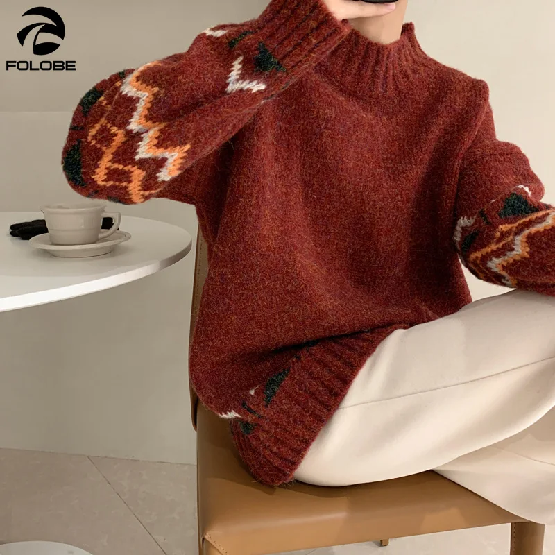 FOLOBE 2020 Vintage Christmas Sweater Women Geometric Winter Knitted Jumper Sweaters Christmas Gift Fashion Knitwear Pullovers
FOLOBE 2020 Vintage Christmas Sweater Women Geometric Winter Knitted Jumper Sweaters Christmas Gift Fashion Knitwear Pullovers