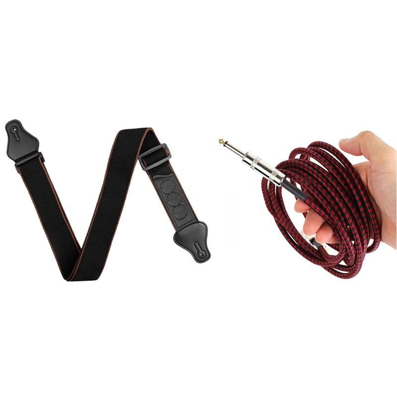 Guitar Strap With 3 Pick Holders 100% Soft Cotton Strap With 3 Meters Guitar Cable Audio Male To Male Cabl
Guitar Strap With 3 Pick Holders 100% Soft Cotton Strap With 3 Meters Guitar Cable Audio Male To Male Cabl