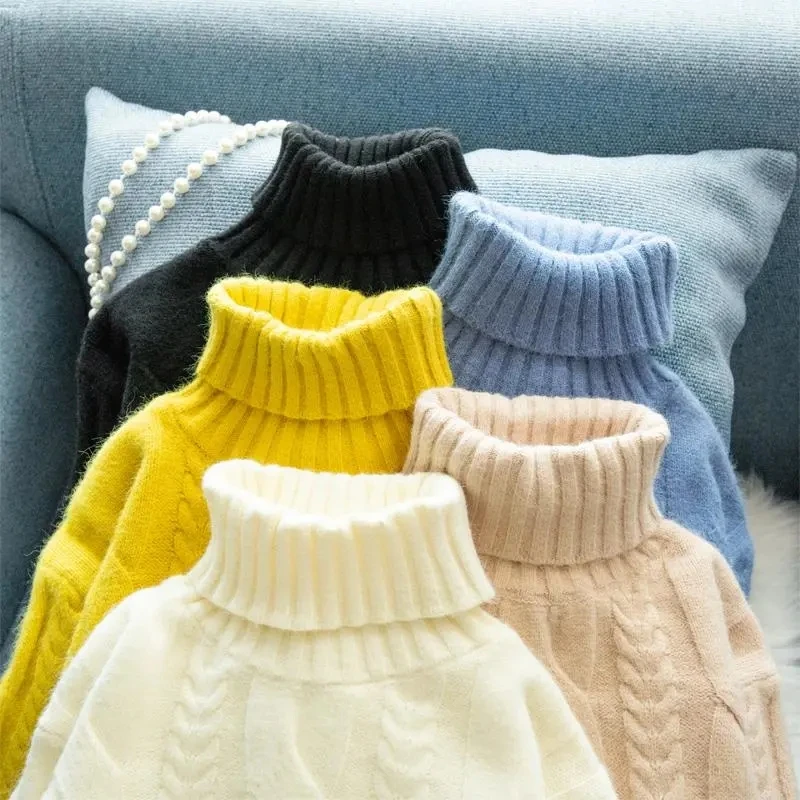 Fashion Turtleneck Solid Color Screw Thread Long Knitted Dress Women Casual Pile Collar Elastic Ribbed Dresses Plus Size Dress
Fashion Turtleneck Solid Color Screw Thread Long Knitted Dress Women Casual Pile Collar Elastic Ribbed Dresses Plus Size Dress