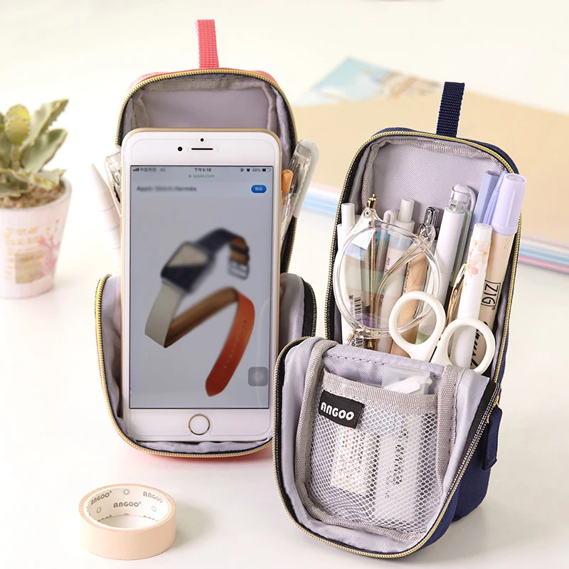 Korean Pencil Case Bag Canvas Large Capacity Multi-function Retro Literary Style Mobile Phone Holder Pen Storage Stationery
Korean Pencil Case Bag Canvas Large Capacity Multi-function Retro Literary Style Mobile Phone Holder Pen Storage Stationery