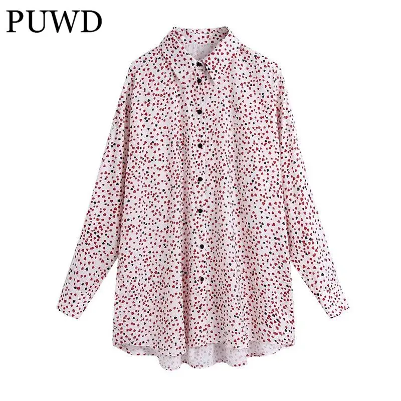 PUWD Oversize Women Turn-down Collar Blouse 2021 Autumn Fashion Ladies High Street Loose Shirt Female Pink Print Casual Shirt
PUWD Oversize Women Turn-down Collar Blouse 2021 Autumn Fashion Ladies High Street Loose Shirt Female Pink Print Casual Shirt