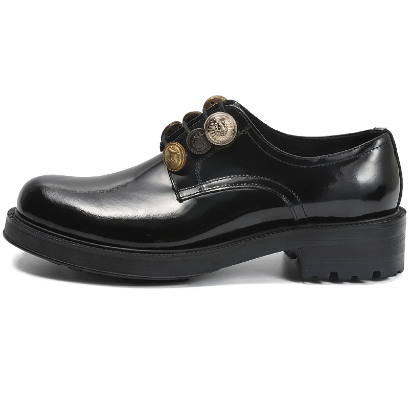 New Spring button Black Casual shoes man Loafers Genuine Leather Goodyear Round Toe Party Dress Shoes
New Spring button Black Casual shoes man Loafers Genuine Leather Goodyear Round Toe Party Dress Shoes