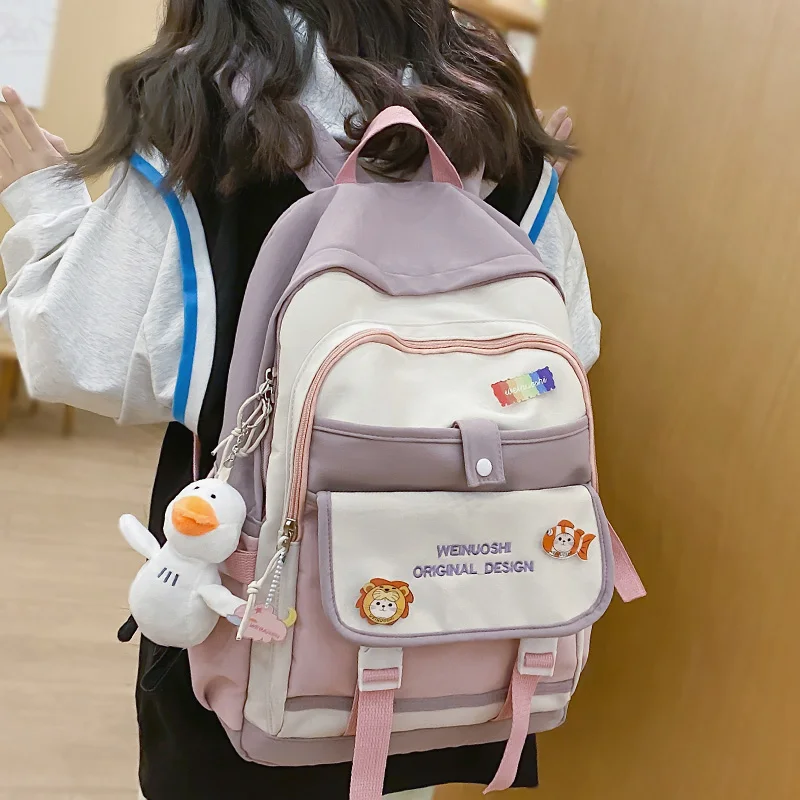 Lady Cute Nylon College Backpack Girl Travel Badge Student Bag Fashion Kawaii Female Laptop Backpack Trendy Cool Women Book Bags
Lady Cute Nylon College Backpack Girl Travel Badge Student Bag Fashion Kawaii Female Laptop Backpack Trendy Cool Women Book Bags