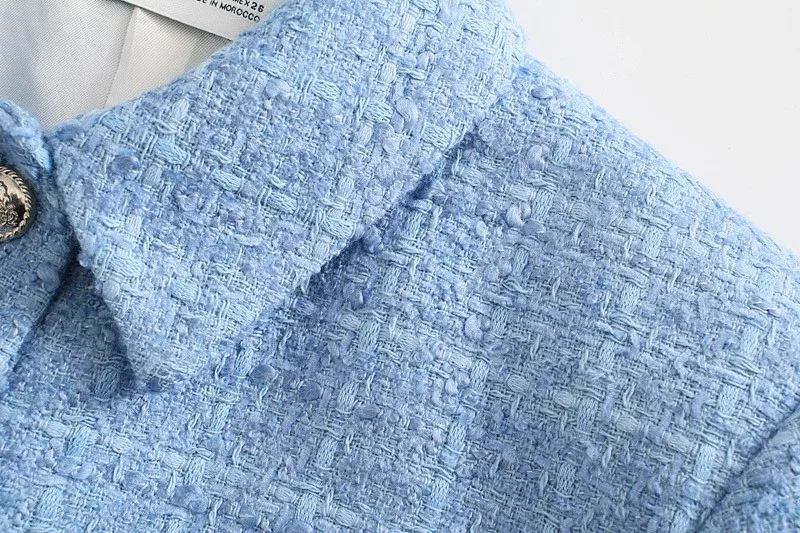 TMODA1171 New Women England Style Pockets Patch Short Tweed Woolen Blazer Coat Vintage Female Long Sleeve Outerwear Chic Tops
TMODA1171 New Women England Style Pockets Patch Short Tweed Woolen Blazer Coat Vintage Female Long Sleeve Outerwear Chic Tops