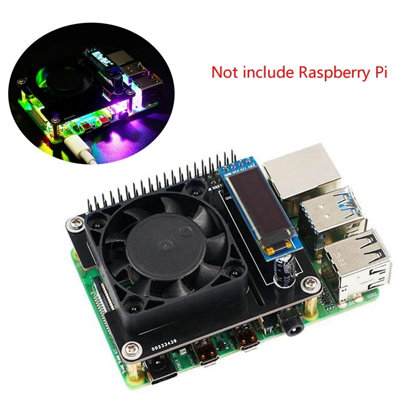 for Raspberry Pi 4B/3B+ Intelligent Control Fan Speed Temperature Control Expention Board with OLED Screen/RGB Light
for Raspberry Pi 4B/3B+ Intelligent Control Fan Speed Temperature Control Expention Board with OLED Screen/RGB Light