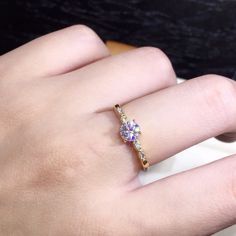 2021 Real 925 Sterling Silver Simple Diamond Charm Gold Color Finger Rings For Women Wedding Engagement Fine Jewelry
2021 Real 925 Sterling Silver Simple Diamond Charm Gold Color Finger Rings For Women Wedding Engagement Fine Jewelry