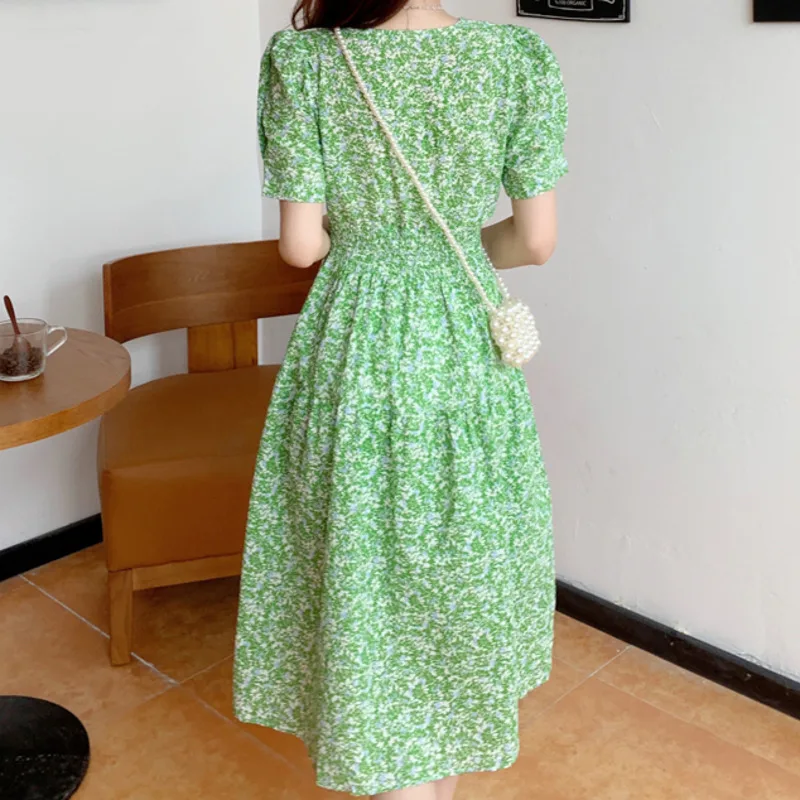 High Quality Vintage Short Sleeve Elastic Waist Maxi Dress Summer Women Clothing New Elegant Print Boho Beach Dress 2021 Vestido
High Quality Vintage Short Sleeve Elastic Waist Maxi Dress Summer Women Clothing New Elegant Print Boho Beach Dress 2021 Vestido