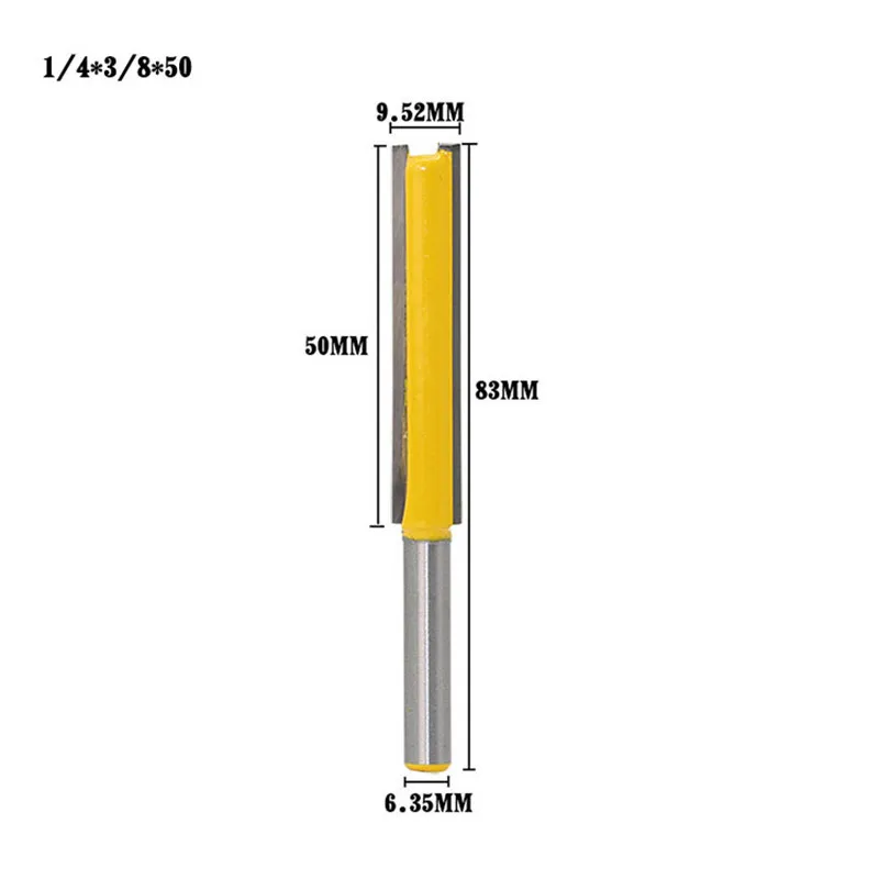 6.35mm Shank 50mm 76mm Long Straight Router Bit 1/4" Milling Cutting Diameter Edge Woodworking Trimming Cutter Knife | Инструменты