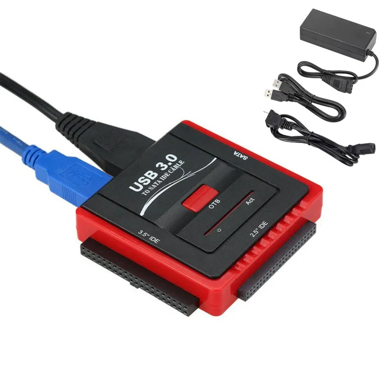 USB3.0 To IDE/SATA Three-use Easy-to-drive Cable Hard Disk Drive Adapter One-key Backup OTB USB SATA Hard Disk Drive Adapter
USB3.0 To IDE/SATA Three-use Easy-to-drive Cable Hard Disk Drive Adapter One-key Backup OTB USB SATA Hard Disk Drive Adapter