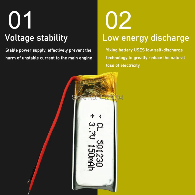 501230 3 7 в 150 мАч перезаряжаемый литий-полимерный аккумулятор для Bluetooth гарнитуры