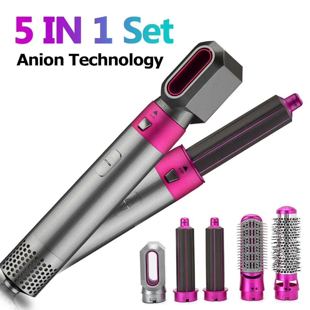 5 In1 Electric Blow Dryer Comb Hair Curling Wand Detachable Brush Hair Kit Negative Ion Hair Curler Straightener
5 In1 Electric Blow Dryer Comb Hair Curling Wand Detachable Brush Hair Kit Negative Ion Hair Curler Straightener