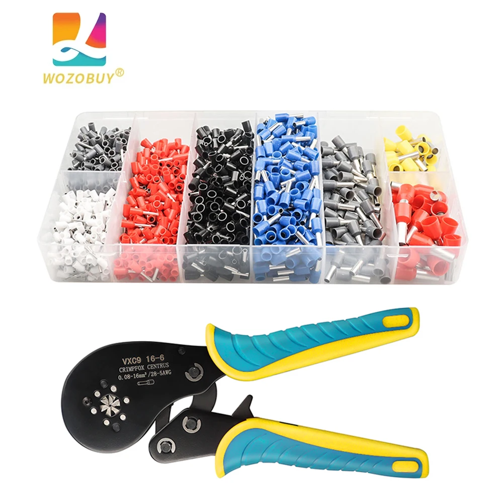 WOZOBUY Ferrule Crimping Tool Groove Joint Plier Electrician's Pliers Kit, HSC8 6-4/6-6/VXC9 Crimper Pliers With 400 Terminal
WOZOBUY Ferrule Crimping Tool Groove Joint Plier Electrician's Pliers Kit, HSC8 6-4/6-6/VXC9 Crimper Pliers With 400 Terminal