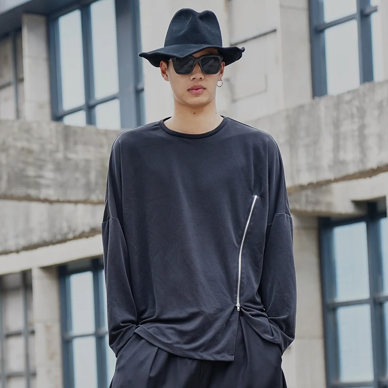 Original design tide brand men's t-shirt super soft fabric dark zipper design long-sleeved T-shirt
Original design tide brand men's t-shirt super soft fabric dark zipper design long-sleeved T-shirt