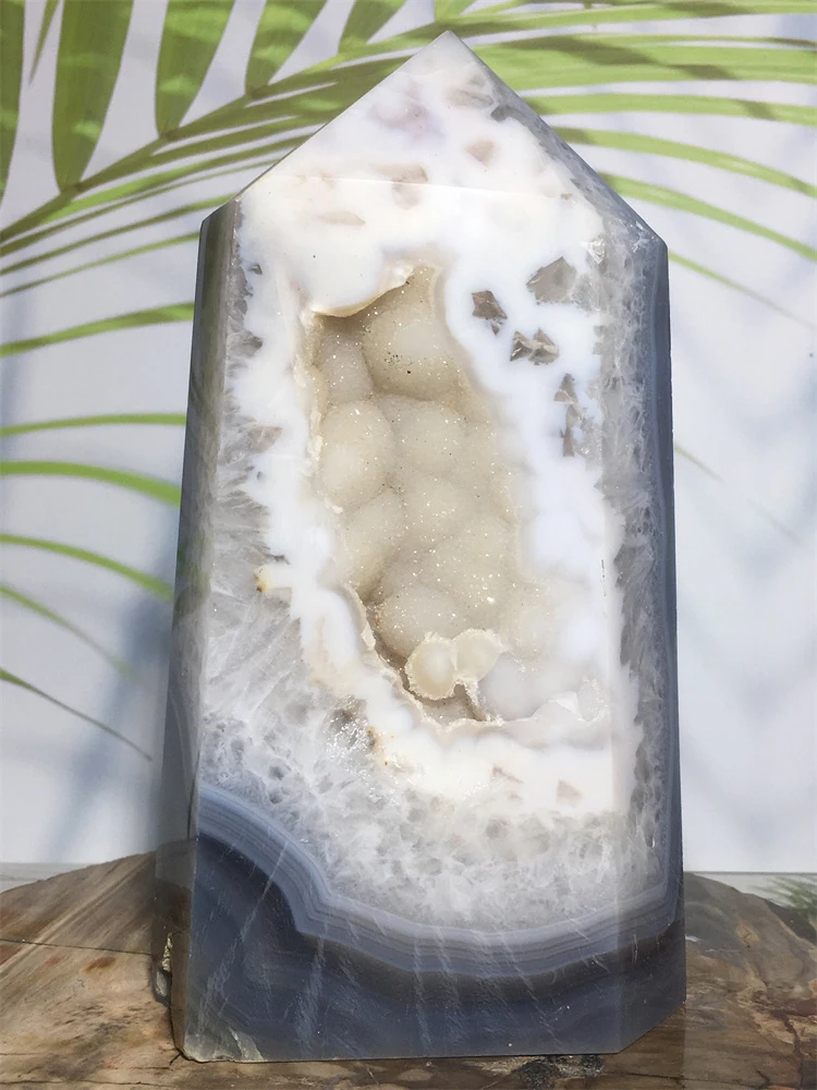Natural Tower Agate Geode Quartz Crystal Wand Point Feng Shui Healing Druzy Gemstone Mineral Coulmn House Decor Wicca Supplies
Natural Tower Agate Geode Quartz Crystal Wand Point Feng Shui Healing Druzy Gemstone Mineral Coulmn House Decor Wicca Supplies