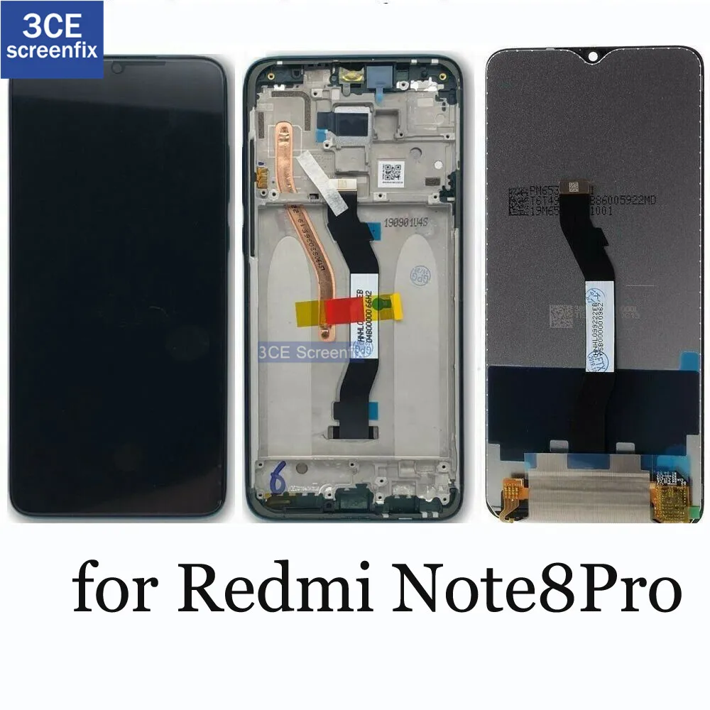 100% Оригинальный ЖК-дисплей для Xiaomi Redmi Note 8 Pro с сенсорным экраном и дигитайзером в