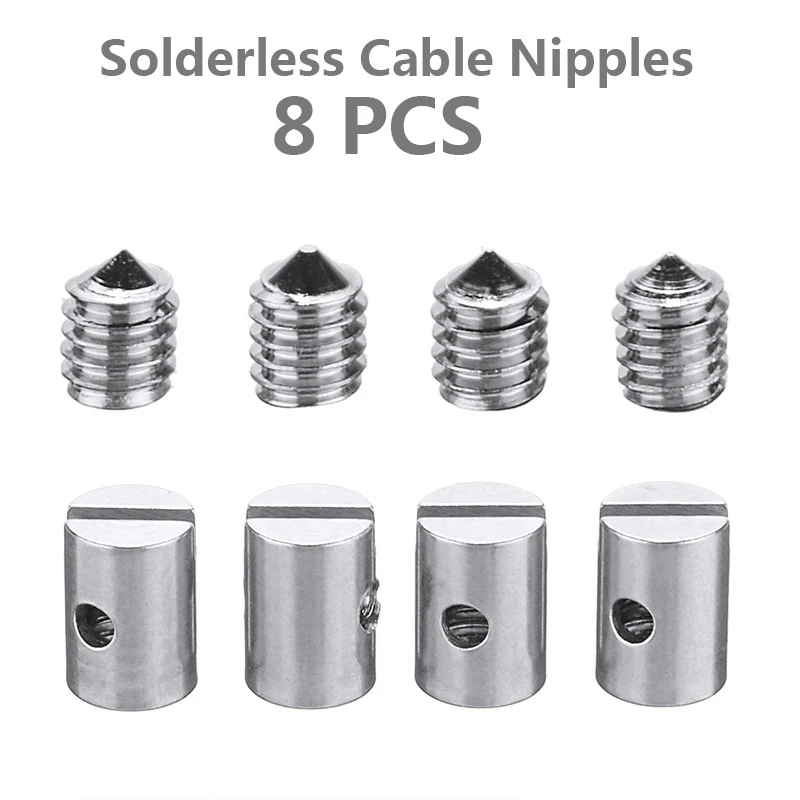 8Pcs Metal Solderless Cable Nipples 5mm Throttle with Screw for Motorcycle Scooter Quad Mower Car Styling Tool
8Pcs Metal Solderless Cable Nipples 5mm Throttle with Screw for Motorcycle Scooter Quad Mower Car Styling Tool