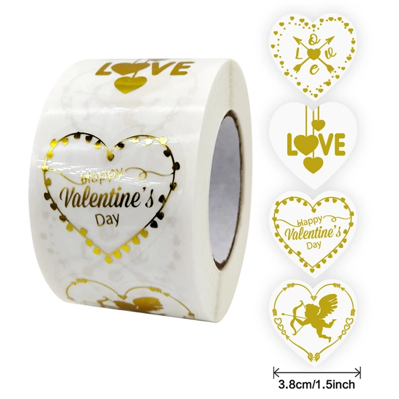 1 Roll Gold Heart Love Decorative Sticker Happy Valentine's Day Sticker Label for Valentine's Day Wedding Gift Packing Decal
1 Roll Gold Heart Love Decorative Sticker Happy Valentine's Day Sticker Label for Valentine's Day Wedding Gift Packing Decal