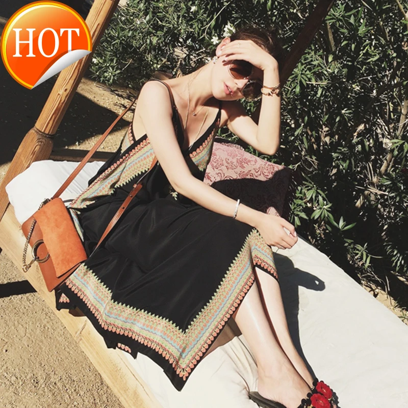 Богемная длинная юбка, островная пляжная юбка, женское летнее черное платье средней длины для отдыха на тайском пляже
Богемная длинная юбка, островная пляжная юбка, женское летнее черное платье средней длины для отдыха на тайском пляже