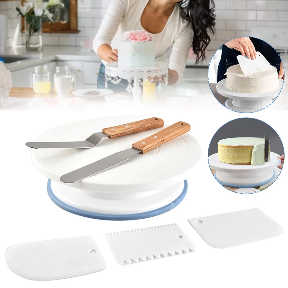 Rotating Cake Turntable with 2 Icing Spatula and 3 Icing Comb Revolving Cake Stand Baking Cake Decorating Supplies DIY Tools
Rotating Cake Turntable with 2 Icing Spatula and 3 Icing Comb Revolving Cake Stand Baking Cake Decorating Supplies DIY Tools