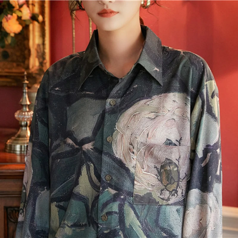 XIZIHUPAN Vintage Floral Print Women's Shirt Lapel Long Sleeve Colorblock Straight Loose Fashion Woman Blouses 2021 Spring New
XIZIHUPAN Vintage Floral Print Women's Shirt Lapel Long Sleeve Colorblock Straight Loose Fashion Woman Blouses 2021 Spring New