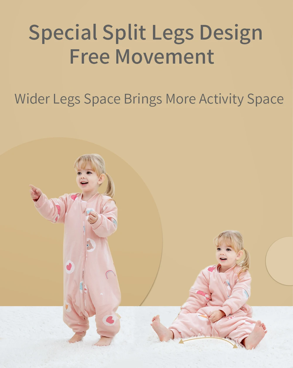 Split Leg Design Baby Sleeping Bag Long Detachable Sleeves Warm Sleeping Bags Sack Thick Winter Autumn Toddler Anti-kick Pajama
Split Leg Design Baby Sleeping Bag Long Detachable Sleeves Warm Sleeping Bags Sack Thick Winter Autumn Toddler Anti-kick Pajama