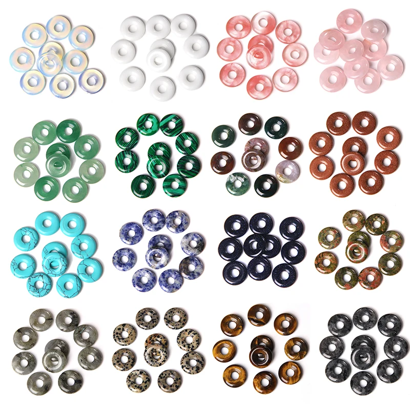 Wholesale 5pcs 18mm Natural Stone Crystal Agate Donut Button Large Hole Charms Pendants for Jewelry Making Necklace Accessories
Wholesale 5pcs 18mm Natural Stone Crystal Agate Donut Button Large Hole Charms Pendants for Jewelry Making Necklace Accessories