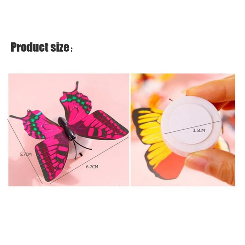 Creative Butterfly Shape Seven Colored LED Night Lights With Self-adhesive Wall Stickers For Home Party Wedding Decoration
Creative Butterfly Shape Seven Colored LED Night Lights With Self-adhesive Wall Stickers For Home Party Wedding Decoration