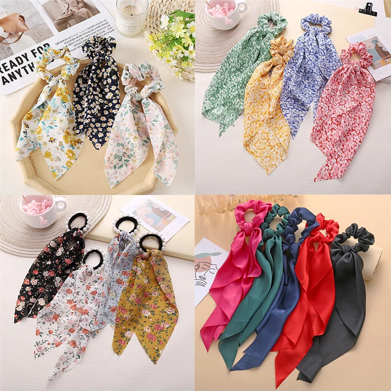Fashion Colorful Bow Satin Long Ribbon Women Hair Scrunchies Scarf Ponytail Holder Elastic Hair Bands Hair Accessories
Fashion Colorful Bow Satin Long Ribbon Women Hair Scrunchies Scarf Ponytail Holder Elastic Hair Bands Hair Accessories