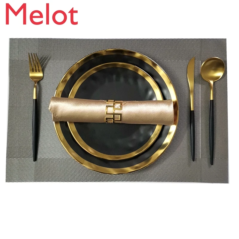 Modern Sample Room-Room Tableware Light Luxury Set Nordic Black Gold Western Cuisine Plate Soft Design Dining Table Plate Table
Modern Sample Room-Room Tableware Light Luxury Set Nordic Black Gold Western Cuisine Plate Soft Design Dining Table Plate Table