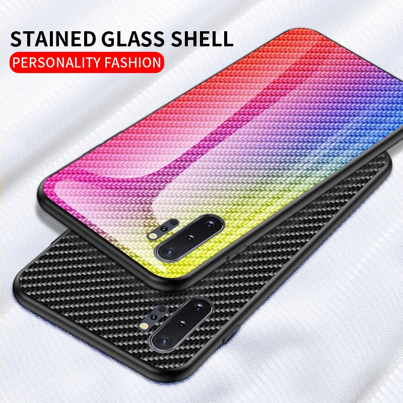 For Samsung Galaxy Note 10 Pro Case Painted Carbon Fiber Tempered Glass Back Cover Phone Case For Samsung Note 10 Glass Case
For Samsung Galaxy Note 10 Pro Case Painted Carbon Fiber Tempered Glass Back Cover Phone Case For Samsung Note 10 Glass Case