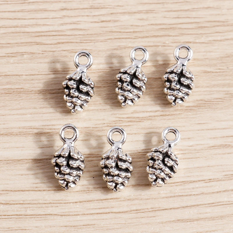 30pcs 13*7mm Alloy Charms Vintage Silver Color Pine Cone Charms Pendants for Jewelry Making Earrings Necklaces DIY Crafts Supply
30pcs 13*7mm Alloy Charms Vintage Silver Color Pine Cone Charms Pendants for Jewelry Making Earrings Necklaces DIY Crafts Supply