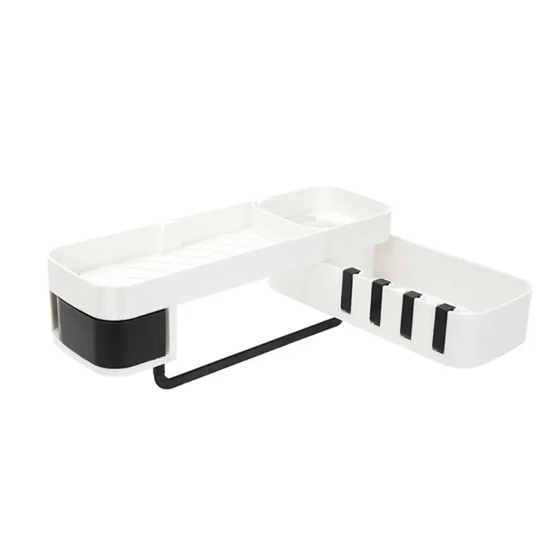 Kitchen Rotating Wall Shelves Bathroom Wall Mounted Hole Free Storage Rack Towel Bar Bathrobe Hooks Home Corner Shelf
Kitchen Rotating Wall Shelves Bathroom Wall Mounted Hole Free Storage Rack Towel Bar Bathrobe Hooks Home Corner Shelf