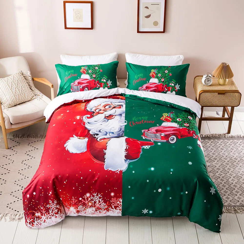 Merry Christmas Bedding Set Soft Comforter Duvet Cover Bedspreads For Bed Linen Single Double Quilt Cover With Pillowcase
Merry Christmas Bedding Set Soft Comforter Duvet Cover Bedspreads For Bed Linen Single Double Quilt Cover With Pillowcase