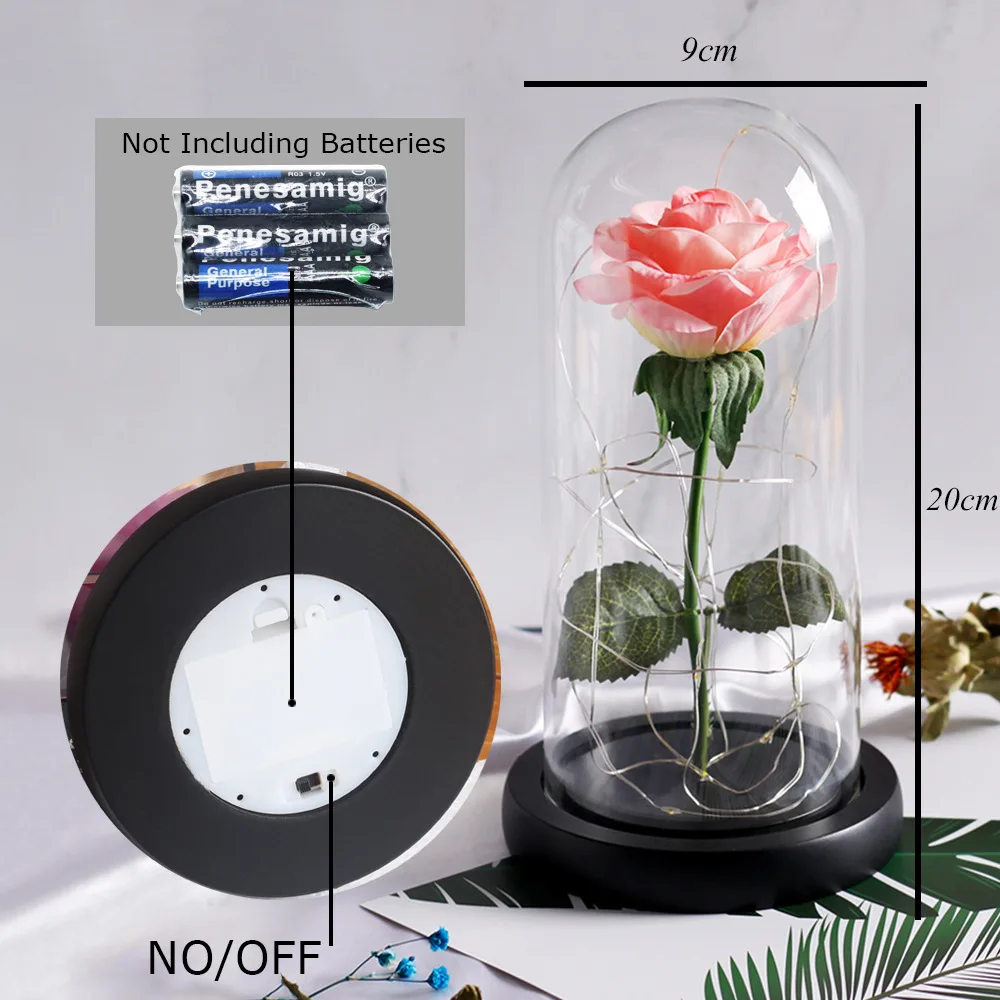 Artificial Eternal Rose LED Light Beauty The Beast In Glass Cover Art Home Decor for Mother Valentines Day New Year Gift Flower
Artificial Eternal Rose LED Light Beauty The Beast In Glass Cover Art Home Decor for Mother Valentines Day New Year Gift Flower