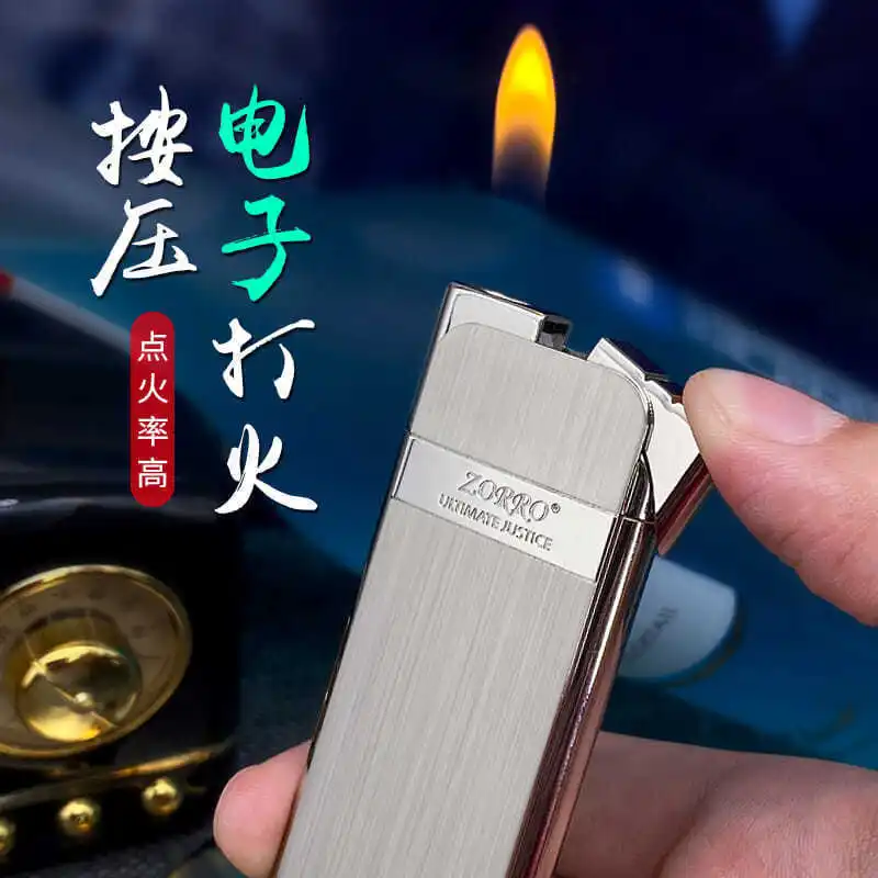Zorro's new creative slim, compact, portable, one-click ignition lighter fits into a cigarette case
Zorro's new creative slim, compact, portable, one-click ignition lighter fits into a cigarette case