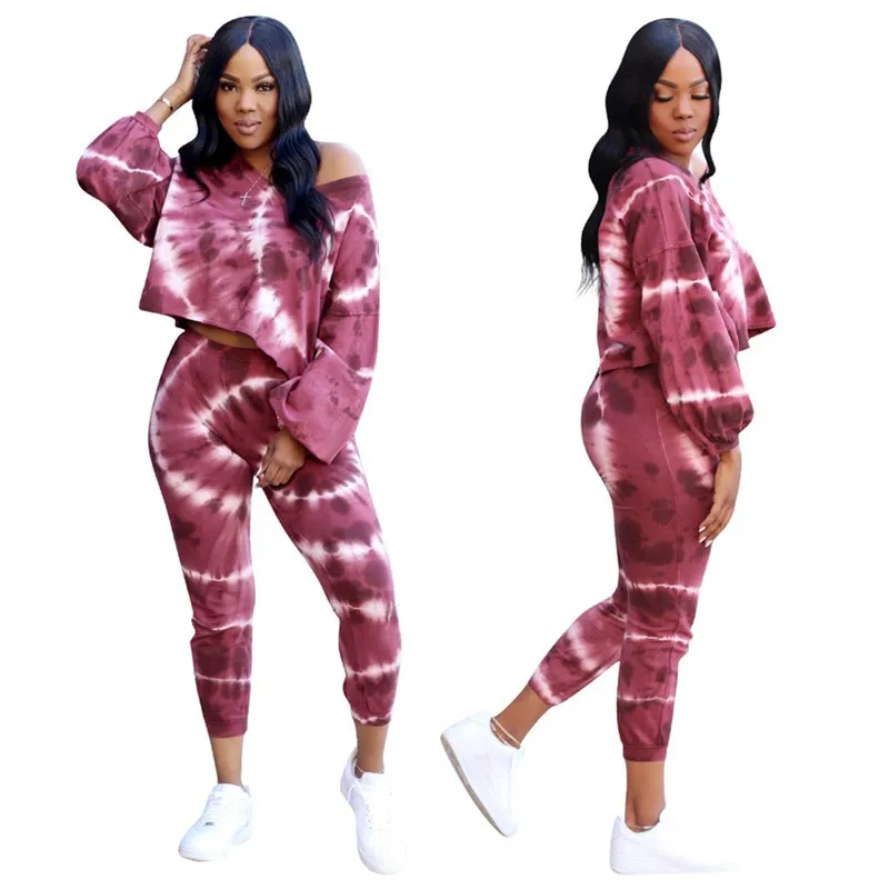 Newest 2021 Women 2PCS Round Neck Long Sleeves Fashion Tie Dye Print Cropped Tops Skinny Pencil Pants Jogger Tracksuits S-2XL
Newest 2021 Women 2PCS Round Neck Long Sleeves Fashion Tie Dye Print Cropped Tops Skinny Pencil Pants Jogger Tracksuits S-2XL