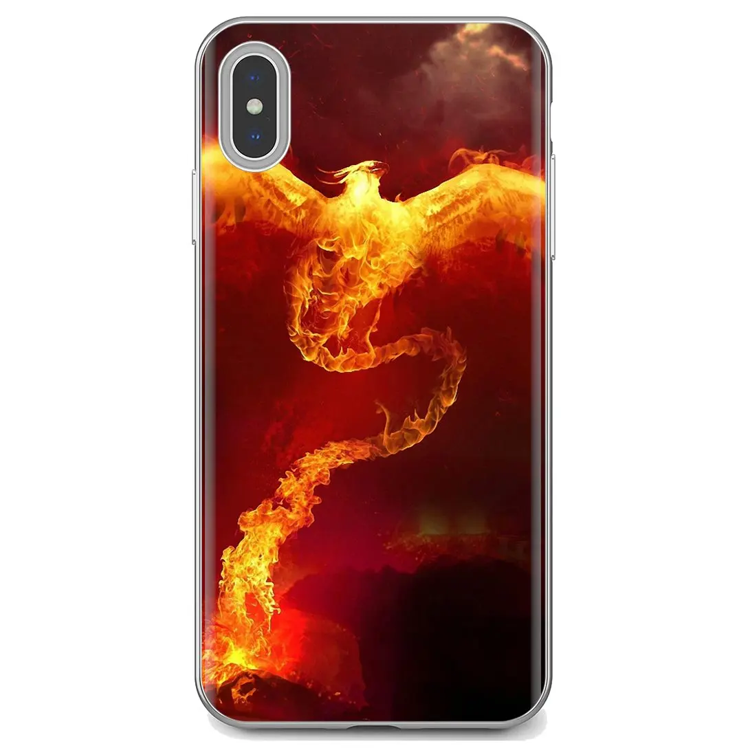 Купить силиконовый чехол для телефона The rising Fire Phoenix bird iPhone 10 11 12 13 Mini Pro 4S SE 5C 6 6S 7 8 X
