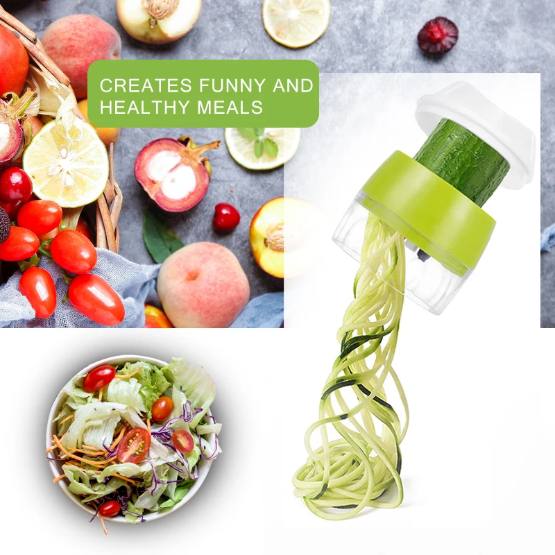 Hand Held Vegetable Spiral Cutter Handmade Fruit Slice Gadget Home Safety Eco Friendly Material Stainless Steel Kitchen Supplies
Hand Held Vegetable Spiral Cutter Handmade Fruit Slice Gadget Home Safety Eco Friendly Material Stainless Steel Kitchen Supplies