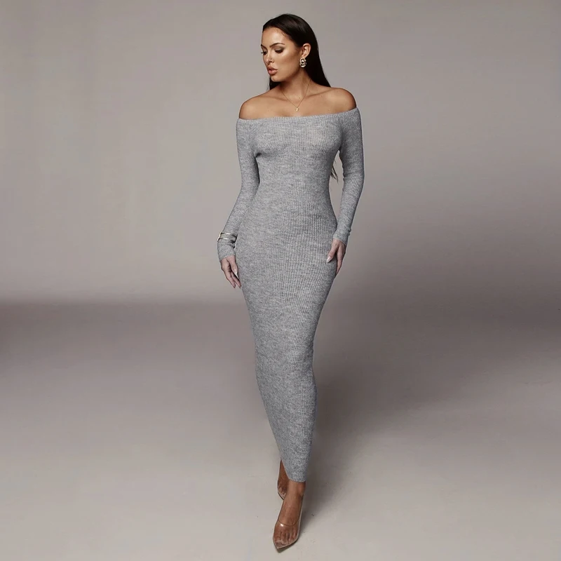 Europe and the United States autumn/winter women's dress long fashion halter dress 
Europe and the United States autumn/winter women's dress long fashion halter dress