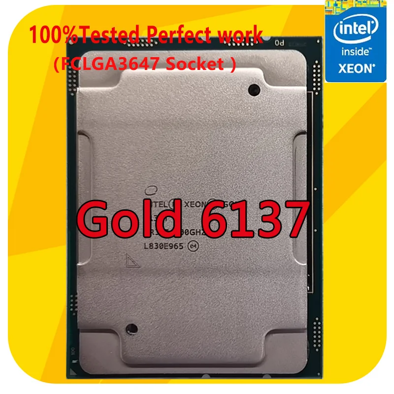 Процессор Intel Xeon Gold 6137 SR3M3, 3,9 ГГц, 16 потоков, 8 ядер, 25 Мб, смарт-кэш, ЦП, 205 Вт, LGA3647 для серверной материнской платы
Процессор Intel Xeon Gold 6137 SR3M3, 3,9 ГГц, 16 потоков, 8 ядер, 25 Мб, смарт-кэш, ЦП, 205 Вт, LGA3647 для серверной материнской платы