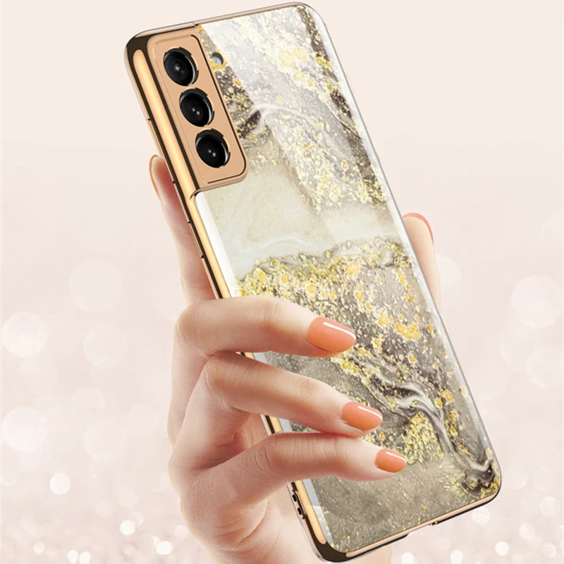 Plating Marble Glass Case For Samsung Galaxy S21 Plus Case Soft TPU Frame Hard Glass Back Cover For Galaxy S21 Ultra 5G
Plating Marble Glass Case For Samsung Galaxy S21 Plus Case Soft TPU Frame Hard Glass Back Cover For Galaxy S21 Ultra 5G