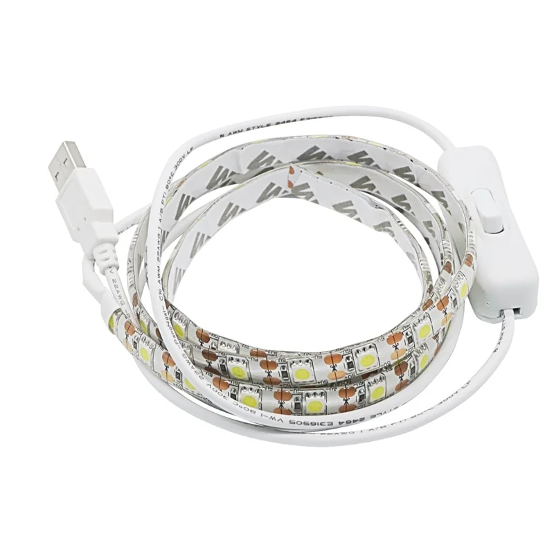 SZYOUMY 50 шт. SMD 5050 60LED USB 5 В Светодиодная лента TV фоновое освещение теплый белый/белый USB-кабель с переключателем
SZYOUMY 50 шт. SMD 5050 60LED USB 5 В Светодиодная лента TV фоновое освещение теплый белый/белый USB-кабель с переключателем