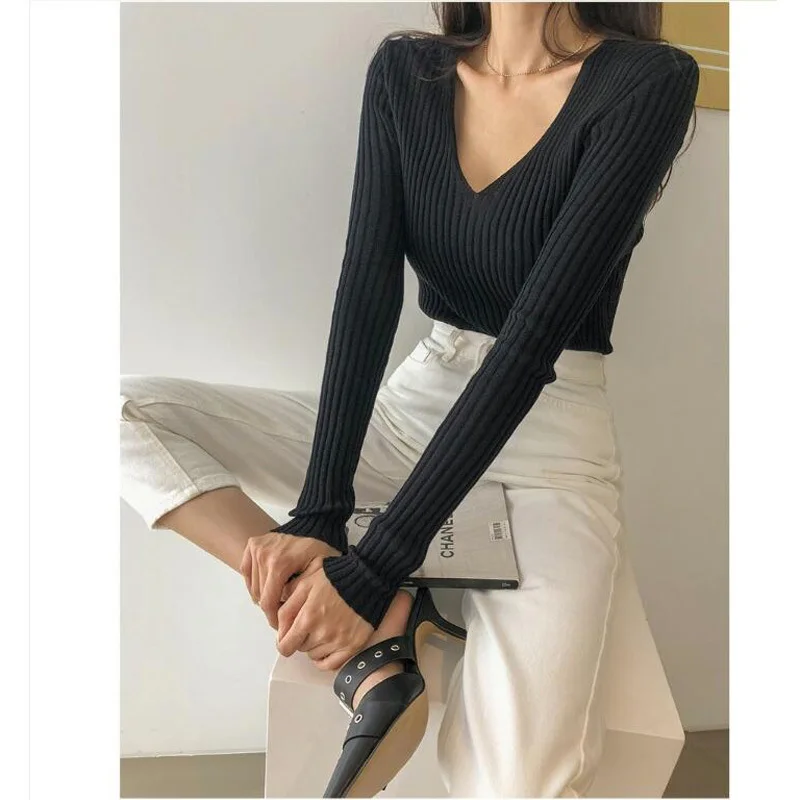 New 2020 Autumn Winter Women's Sweaters Pullover V-Neck Minimalist Slim Bottoming Tops Solid Multi Colors CL476
New 2020 Autumn Winter Women's Sweaters Pullover V-Neck Minimalist Slim Bottoming Tops Solid Multi Colors CL476