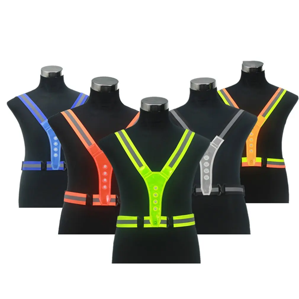 Reflective Led Vest Adjustable With Reflective Stripes Safety Vestbelt With 8 Led Lights Outdoor Night Running Fitness Equipment
Reflective Led Vest Adjustable With Reflective Stripes Safety Vestbelt With 8 Led Lights Outdoor Night Running Fitness Equipment