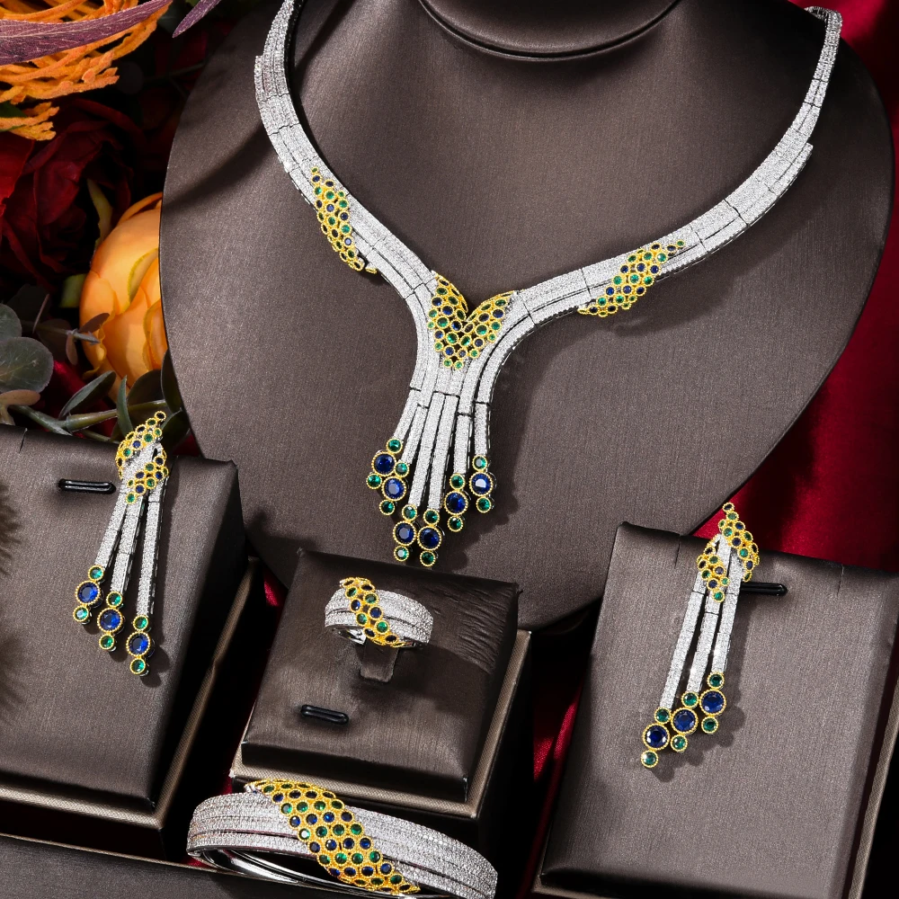GODKI NEW ARRIVAL 4PCS Indian Jewelry set For Women Wedding Cubic Zircon Crystal Naija African Dubai Bridal Set
GODKI NEW ARRIVAL 4PCS Indian Jewelry set For Women Wedding Cubic Zircon Crystal Naija African Dubai Bridal Set
