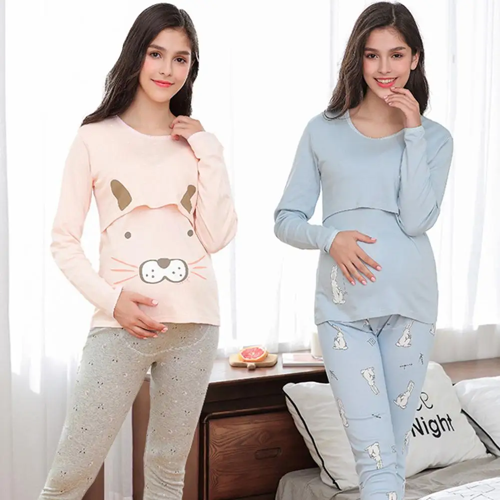 Autumn and winter indoor women's pregnancy pajamas cartoon animal pregnant women breastfeeding pajamas set
Autumn and winter indoor women's pregnancy pajamas cartoon animal pregnant women breastfeeding pajamas set